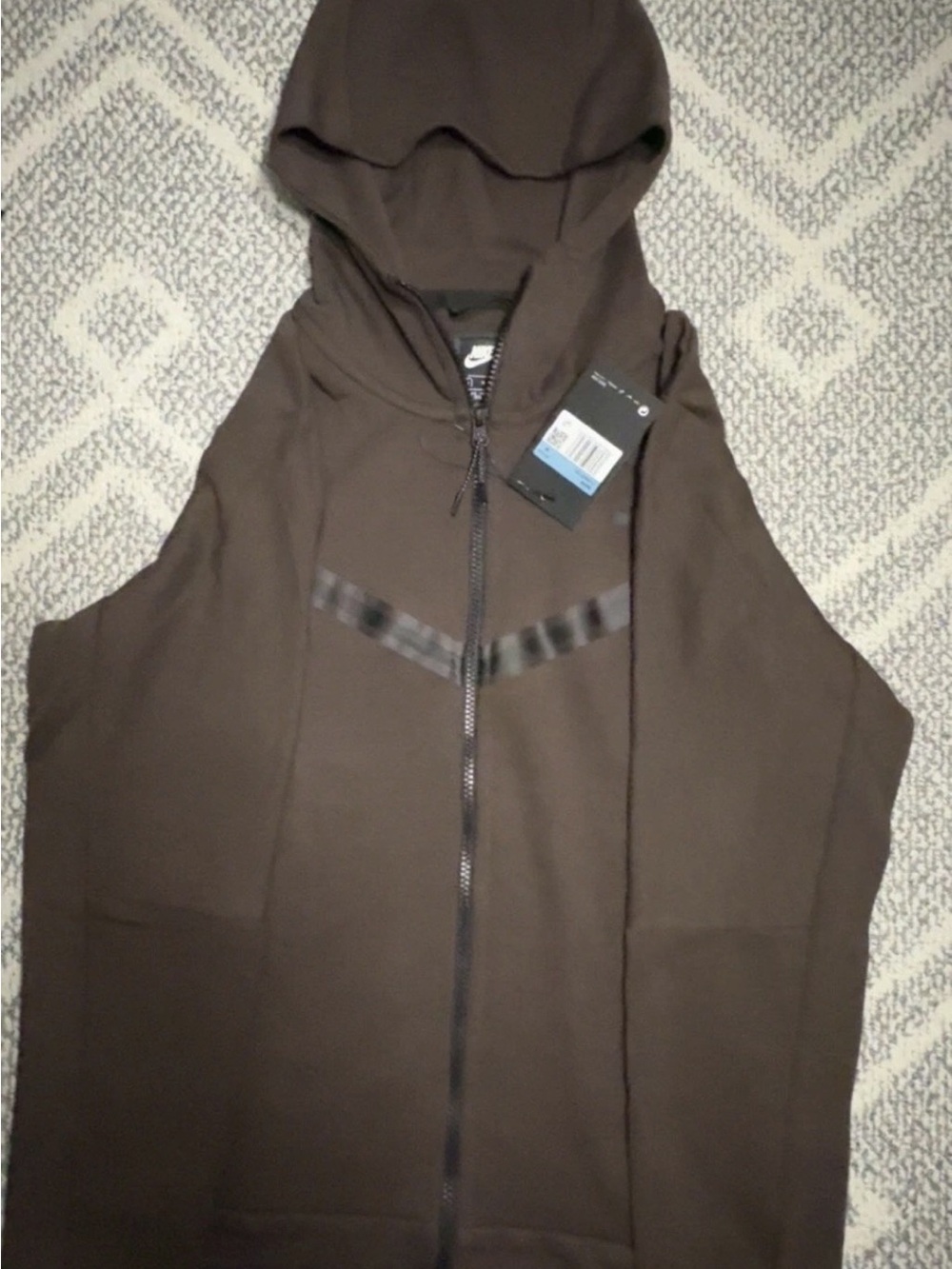 Nike Men’s Brown Full-Zip Hooded Vest